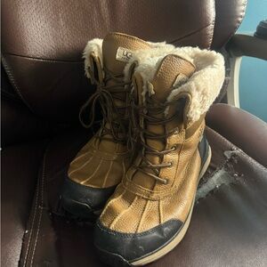 UGG Tan and black Adirondack III Water Resistant Bootie (Women)